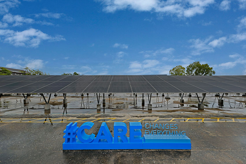 โรงผลิตไฟฟ้าพลังงานแสงอาทิตย์ (Solar Farm) บริษัท ไบเออร์สด๊อรฟ ประเทศไทย