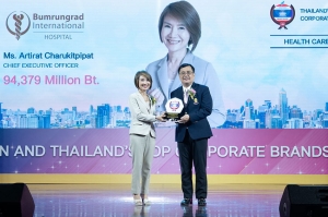โรงพยาบาลบำรุงราษฎร์ รับรางวัล Thailand’s Top Corporate Brand Values 2023